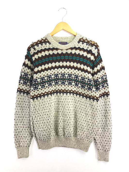 【現状渡し品】【メンズ】 PENDLETON ペンドルトン LOBO 70's WOOL KNIT SWEATER 70年代 ウール ニット セーター トップス 146-260820-rt-12-tag サイズ：L カラー：ブラウン 万代Net店