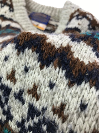 【現状渡し品】【メンズ】 PENDLETON ペンドルトン LOBO 70's WOOL KNIT SWEATER 70年代 ウール ニット セーター トップス 146-260820-rt-12-tag サイズ：L カラー：ブラウン 万代Net店