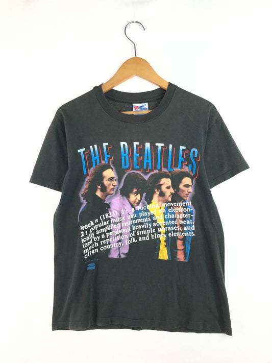 【中古品】【メンズ】 UNKNOWN VINTAGE THE BEATLES S/S T-SHIRT ヴィンテージ ビートルズ ショートスリーブ Tシャツ バンドT 半袖 トップス 146-250723-yy-12-tag サイズ：M カラー：ブラック 万代Net店