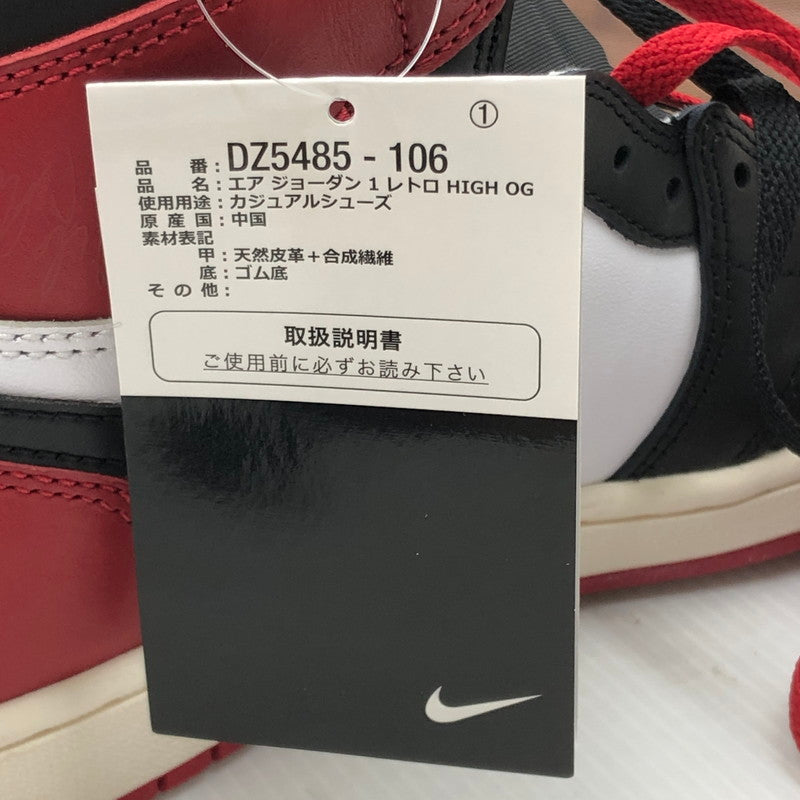 【未使用品】【メンズ】 NIKE ナイキ AIR JORDAN 1 RETRO HIGH OG DZ5485-106 エアジョーダン 1 レトロ ハイ OG スニーカー 靴 160-250725-na-03-tag サイズ：24.5cm US 6.5 カラー："BLACK TOE" WHITE/BLACK-VARSITY RED-SAIL 万代Net店