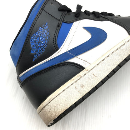【中古品】【メンズ】 NIKE ナイキ AIR JORDAN 1 MID 554724-140 エアジョーダン 1 ミッド スニーカー 靴 160-250725-na-01-tag サイズ：27cm US 9 カラー：WHITE/RACER BLUE-BLACK 万代Net店