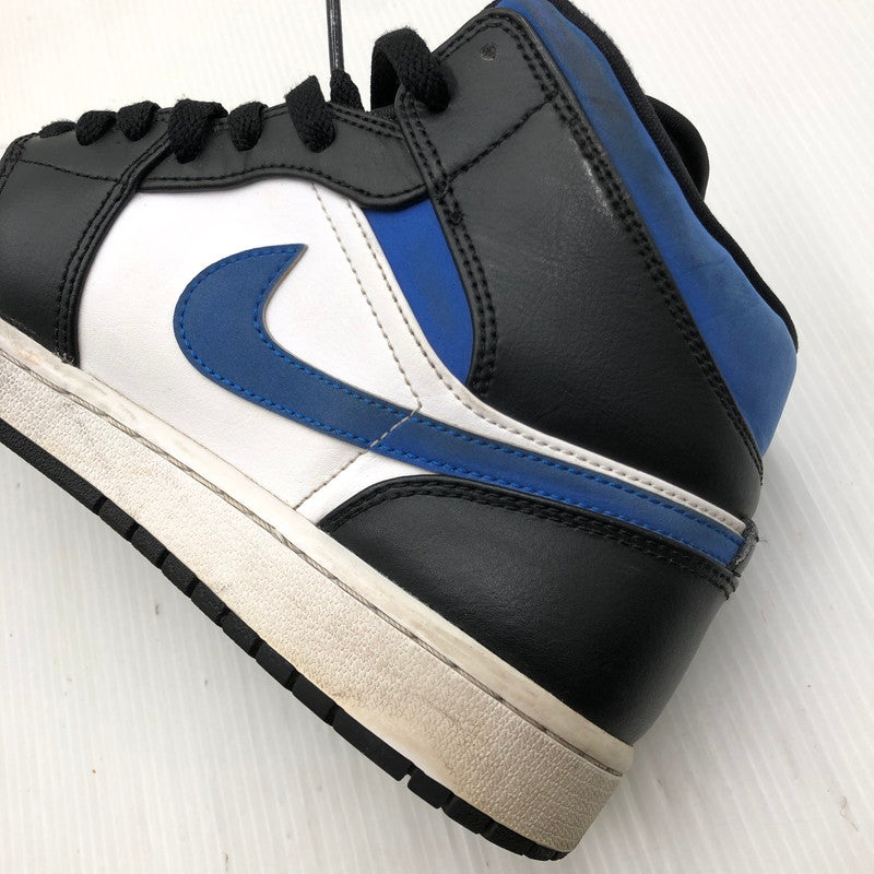 【中古品】【メンズ】 NIKE ナイキ AIR JORDAN 1 MID 554724-140 エアジョーダン 1 ミッド スニーカー 靴 160-250725-na-01-tag サイズ：27cm US 9 カラー：WHITE/RACER BLUE-BLACK 万代Net店