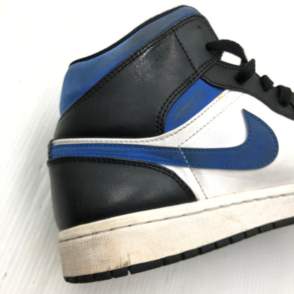【中古品】【メンズ】 NIKE ナイキ AIR JORDAN 1 MID 554724-140 エアジョーダン 1 ミッド スニーカー 靴 160-250725-na-01-tag サイズ：27cm US 9 カラー：WHITE/RACER BLUE-BLACK 万代Net店