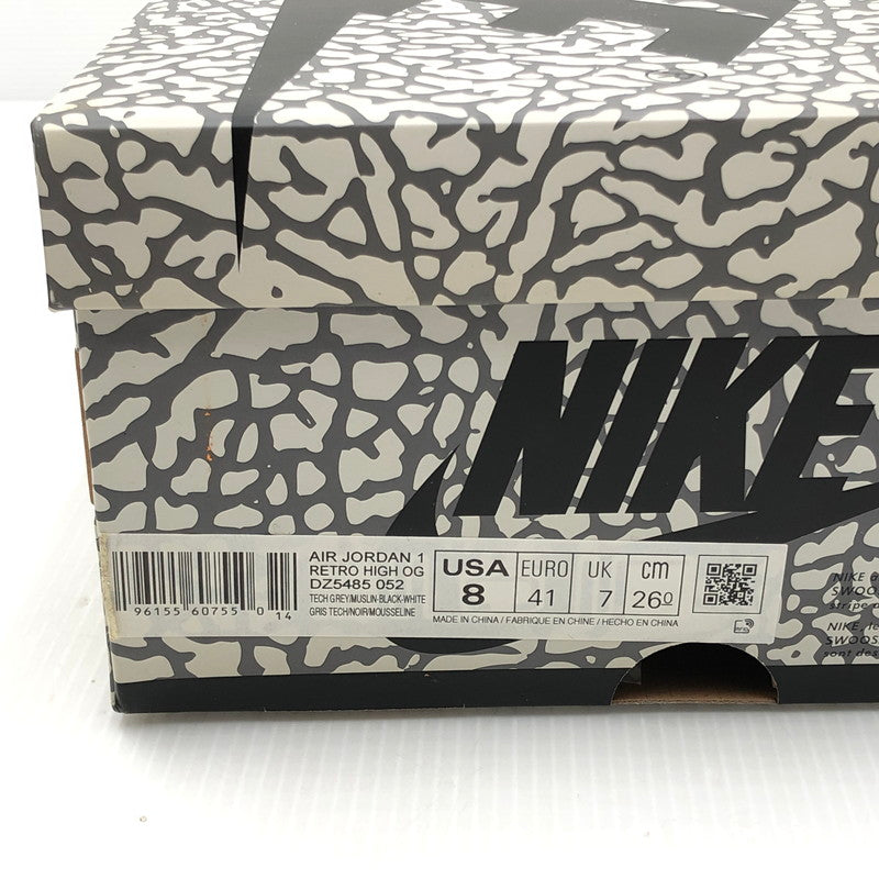 【中古品】【メンズ】 NIKE ナイキ AIR JORDAN 1 HIGH OG DZ5485-052 エアジョーダン 1 ハイ オリジナル スニーカー 靴 160-250725-na-06-tag サイズ：26cm US 8 カラー：TECH GREY/MUSLIN-BLACK-WHITE 万代Net店