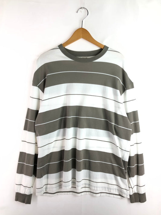 【中古品】【メンズ】 SUPIMA COTTON BORDER L/S TEE CTE-21S307 ボーダー Tシャツ 長袖Tシャツ 142-260106-na-19-tag サイズ：M カラー：ホワイト/グレー系 万代Net店