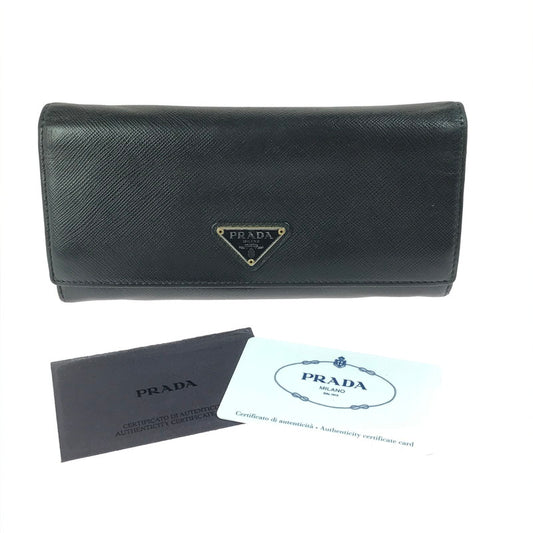 【中古品】【メンズ】 PRADA プラダ SAFFIANO LONG WALLET 1MH132 サフィアーノ ロングウォレット 財布 181-250729-na-05-tag カラー：ブラック 万代Net店
