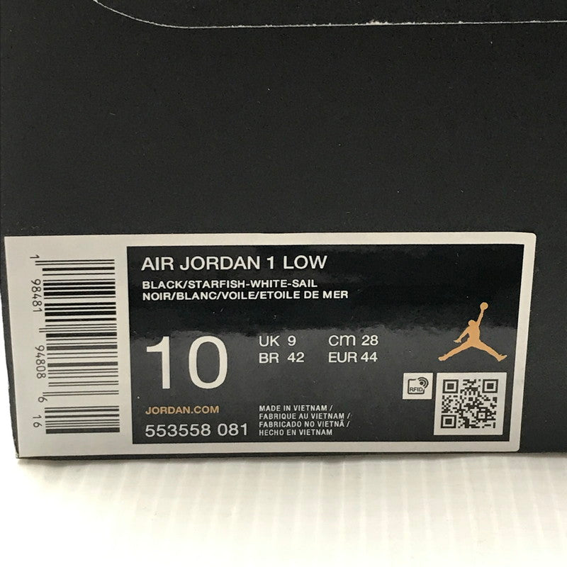 【中古美品】【メンズ】 NIKE ナイキ AIR JORDAN 1 LOW SHATTERED BACKBOARD 553558-081 ナイキ エアジョーダン1 ロー シャッタード バックボード スニーカー 靴 160-250728-rt-01-tag サイズ：28cm US 10 カラー：ブラック/スターフィッシュ 万代Net店