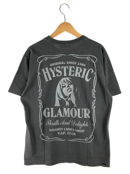 【中古美品】【メンズ】 HYSTERIC GLAMOUR ヒステリックグラマー WHISKEY WOMAN T-SHIRT 02251CT25 ウイスキー ウーマン Tシャツ 半袖Tシャツ 140-250803-na-24-tag サイズ：L カラー：ブラック 万代Net店