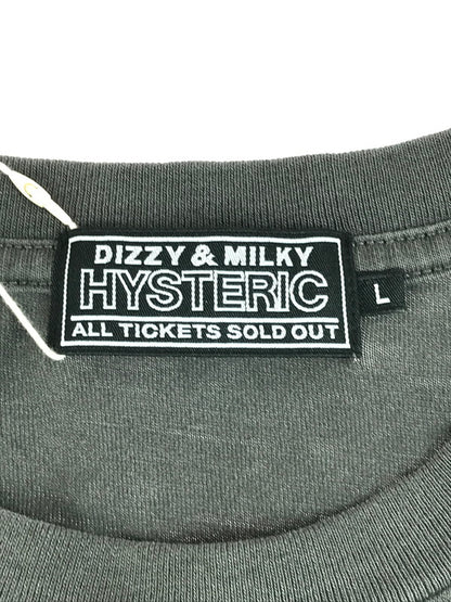 【中古美品】【メンズ】 HYSTERIC GLAMOUR ヒステリックグラマー WHISKEY WOMAN T-SHIRT 02251CT25 ウイスキー ウーマン Tシャツ 半袖Tシャツ 140-250803-na-24-tag サイズ：L カラー：ブラック 万代Net店