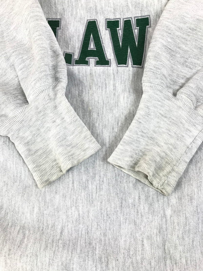 【現状渡し品】【メンズ】 Champion チャンピオン 90’s REVERSE WEAVE UNIVERSITY OF DENVERLAW SWEAT 90年代 リバースウィーブ フロントプリント スウェット 146-250727-rt-16-tag サイズ：XXL カラー：グレー 万代Net店
