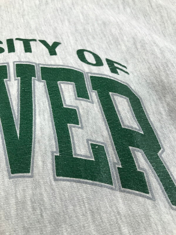 【現状渡し品】【メンズ】 Champion チャンピオン 90’s REVERSE WEAVE UNIVERSITY OF DENVERLAW SWEAT 90年代 リバースウィーブ フロントプリント スウェット 146-250727-rt-16-tag サイズ：XXL カラー：グレー 万代Net店