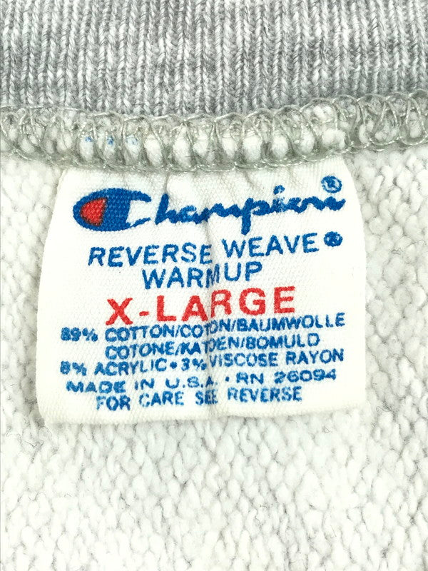 【現状渡し品】【メンズ】 Champion チャンピオン 80's REVERSE WEAVE SWEAT SHIRT 80年代 目あり リバースウィーブ スウェット トリコタグ 146-250727-rt-15-tag サイズ：XL カラー：グレー 万代Net店