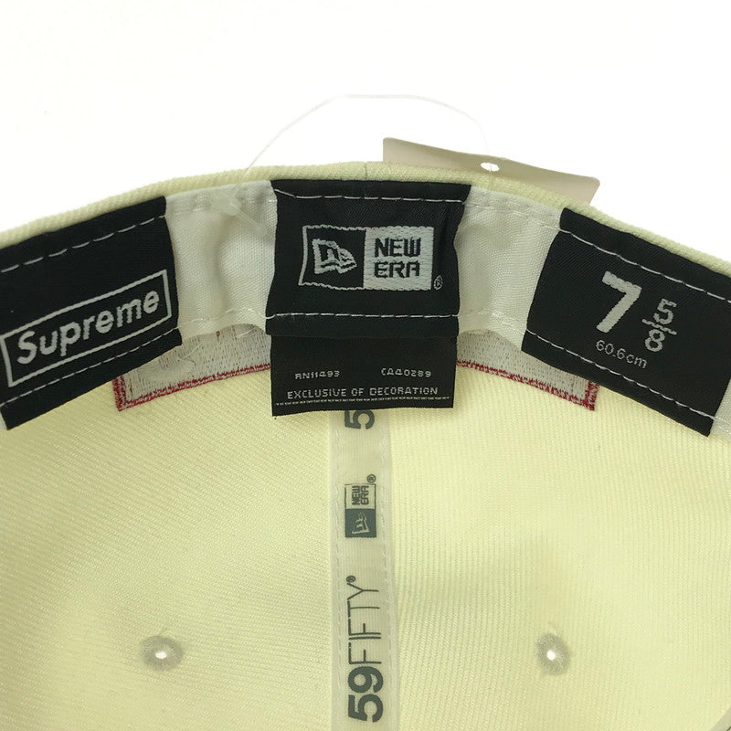 【中古品】【メンズ】 SUPREME シュプリーム REVERSE BOX LOGO NEW ERA リバース ロゴ ニューエラ 帽子 185-260716-rt-09-tagh サイズ：7.625 カラー：ホワイト 万代Net店