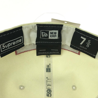 【中古品】【メンズ】 SUPREME シュプリーム REVERSE BOX LOGO NEW ERA リバース ロゴ ニューエラ 帽子 185-260716-rt-09-tagh サイズ：7.625 カラー：ホワイト 万代Net店