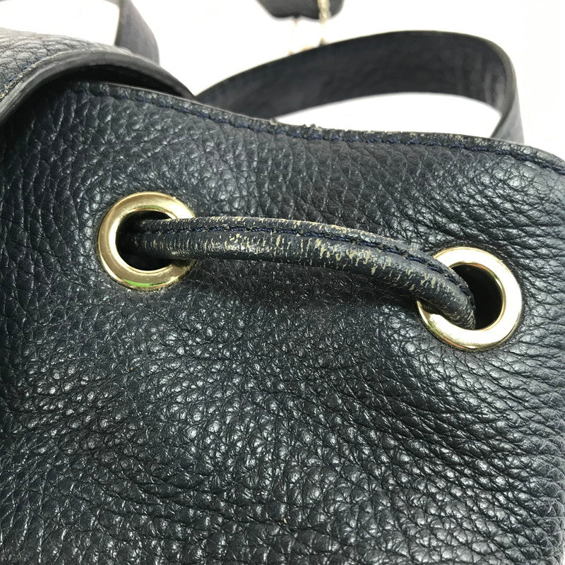 【中古品】【レディース】 COACH コーチ LEATHER BILLIE BACKPACK F37410 レザー ビリー バックパック リュック カバン 180-250807-na-07-tag カラー：ネイビー 万代Net店