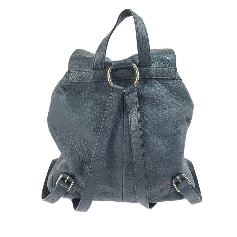 【中古品】【レディース】 COACH コーチ LEATHER BILLIE BACKPACK F37410 レザー ビリー バックパック リュック カバン 180-250807-na-07-tag カラー：ネイビー 万代Net店