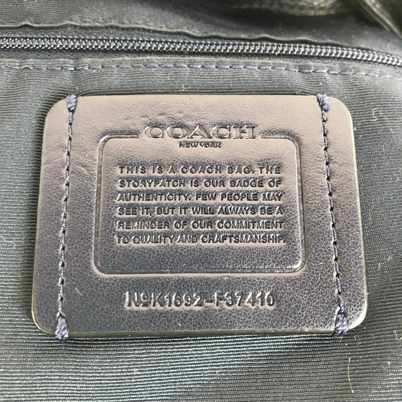 【中古品】【レディース】 COACH コーチ LEATHER BILLIE BACKPACK F37410 レザー ビリー バックパック リュック カバン 180-250807-na-07-tag カラー：ネイビー 万代Net店