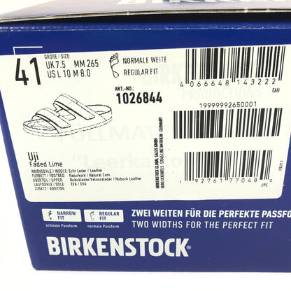 【中古美品】【メンズ】 BIRKENSTOCK ビルケンシュトック UJI 1026844 ウジ サンダル 靴 164-250806-na-12-tag サイズ：26.5cm US 8 カラー：Faded Lime 万代Net店