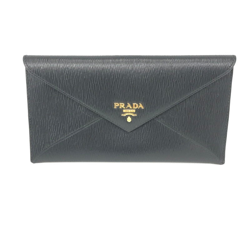 【現状渡し品】【メンズ】 PRADA プラダ VITELLO MOVE 1MF175 ヴィッテロ ムーブ エンベロープ型 長財布 181-250806-na-06-tag カラー：ブラック 万代Net店