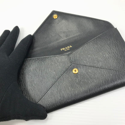 【現状渡し品】【メンズ】 PRADA プラダ VITELLO MOVE 1MF175 ヴィッテロ ムーブ エンベロープ型 長財布 181-250806-na-06-tag カラー：ブラック 万代Net店