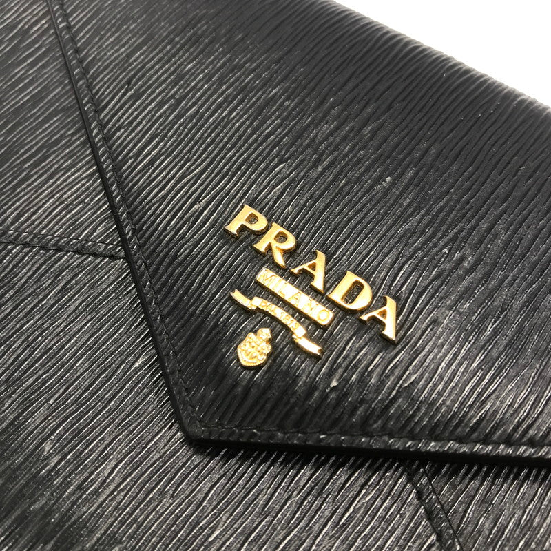 【現状渡し品】【メンズ】 PRADA プラダ VITELLO MOVE 1MF175 ヴィッテロ ムーブ エンベロープ型 長財布 181-250806-na-06-tag カラー：ブラック 万代Net店