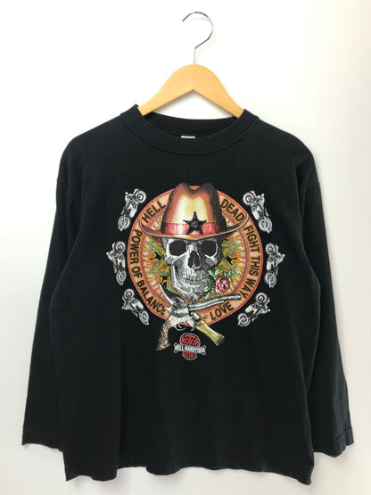 【中古品】【メンズ】 X-O-X キス ハグ キス MOTOR CLOTHES HELL DANDYISM GUNMAN SKULL L/S TEE 59156 モータークロージング プリント 長袖Tシャツ 146-260503-rt-02-tag サイズ：L カラー：ブラック 万代Net店
