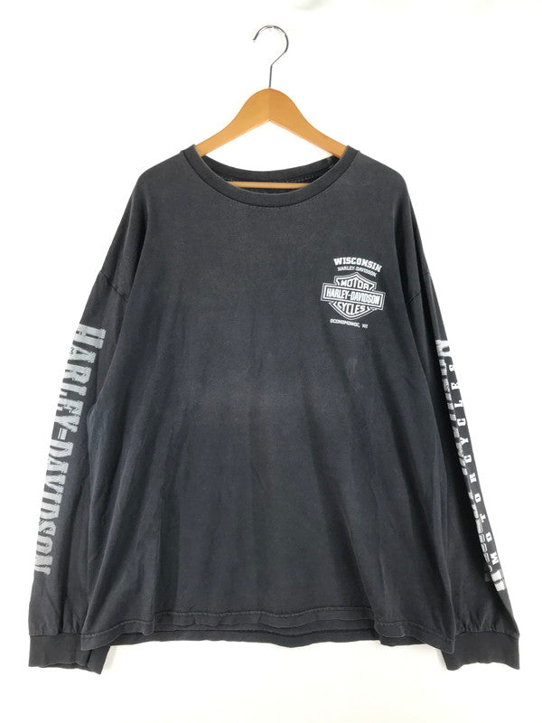 【現状渡し品】【メンズ】 HARLEY DAVIDSON ハーレーダビッドソン SKULL L/S TEE スカル ロングスリーブ Tシャツ 長袖Tシャツ 146-250803-na-23-tag サイズ：表記サイズなし 下記参照 カラー：チャコールグレー系 万代Net店