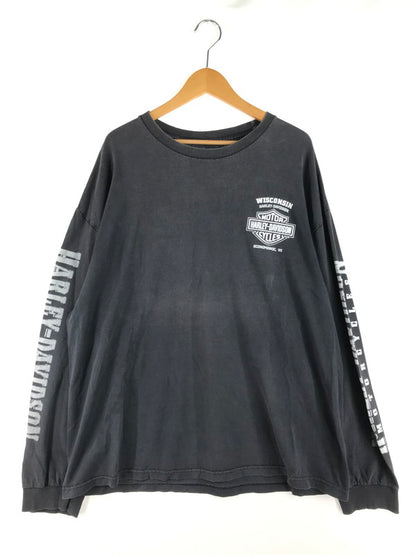 【現状渡し品】【メンズ】 HARLEY DAVIDSON ハーレーダビッドソン SKULL L/S TEE スカル ロングスリーブ Tシャツ 長袖Tシャツ 146-250803-na-23-tag サイズ：表記サイズなし 下記参照 カラー：チャコールグレー系 万代Net店