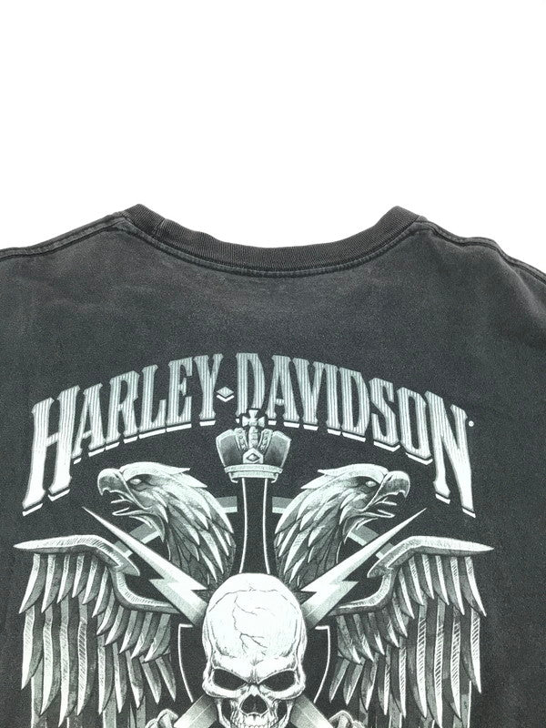 【現状渡し品】【メンズ】 HARLEY DAVIDSON ハーレーダビッドソン SKULL L/S TEE スカル ロングスリーブ Tシャツ 長袖Tシャツ 146-250803-na-23-tag サイズ：表記サイズなし 下記参照 カラー：チャコールグレー系 万代Net店