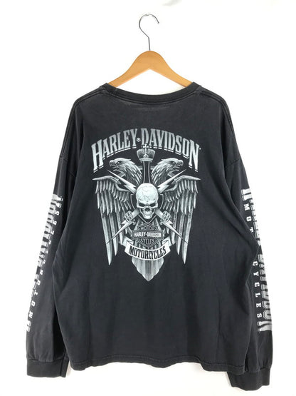 【現状渡し品】【メンズ】 HARLEY DAVIDSON ハーレーダビッドソン SKULL L/S TEE スカル ロングスリーブ Tシャツ 長袖Tシャツ 146-250803-na-23-tag サイズ：表記サイズなし 下記参照 カラー：チャコールグレー系 万代Net店