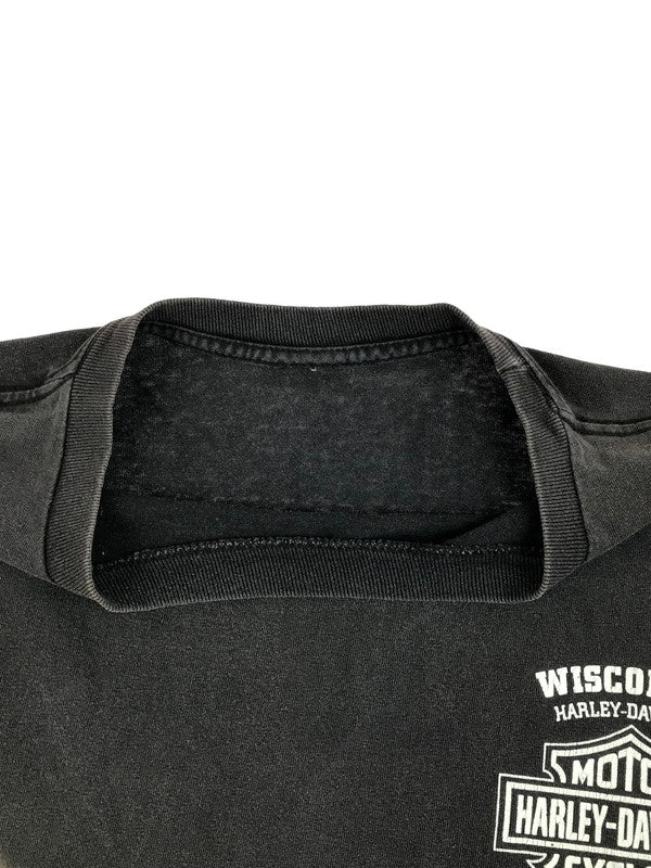 【現状渡し品】【メンズ】 HARLEY DAVIDSON ハーレーダビッドソン SKULL L/S TEE スカル ロングスリーブ Tシャツ 長袖Tシャツ 146-250803-na-23-tag サイズ：表記サイズなし 下記参照 カラー：チャコールグレー系 万代Net店