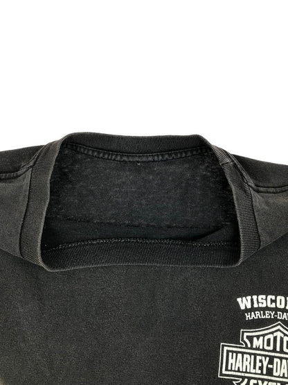 【現状渡し品】【メンズ】 HARLEY DAVIDSON ハーレーダビッドソン SKULL L/S TEE スカル ロングスリーブ Tシャツ 長袖Tシャツ 146-250803-na-23-tag サイズ：表記サイズなし 下記参照 カラー：チャコールグレー系 万代Net店