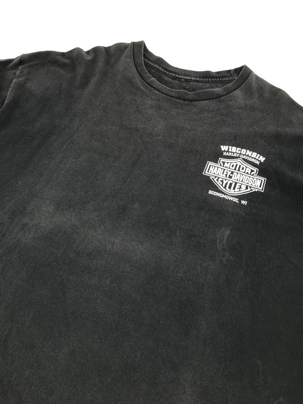 【現状渡し品】【メンズ】 HARLEY DAVIDSON ハーレーダビッドソン SKULL L/S TEE スカル ロングスリーブ Tシャツ 長袖Tシャツ 146-250803-na-23-tag サイズ：表記サイズなし 下記参照 カラー：チャコールグレー系 万代Net店