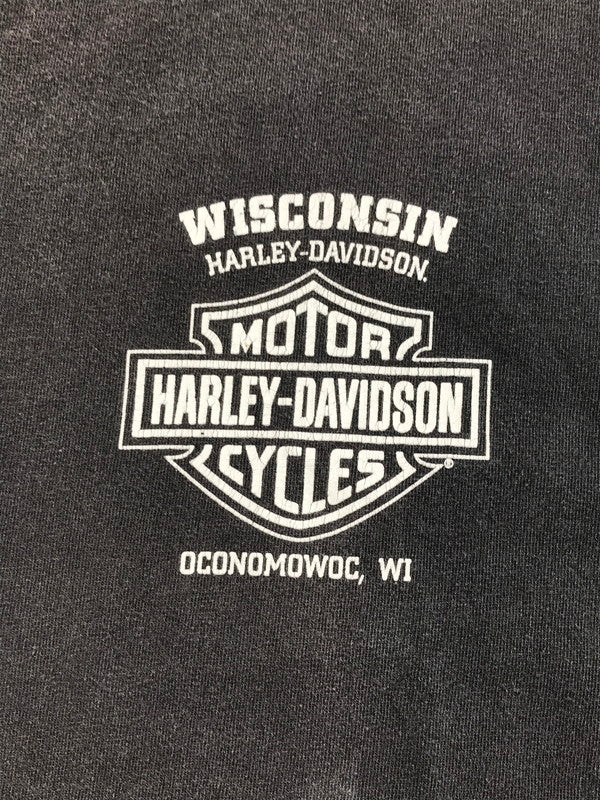 【現状渡し品】【メンズ】 HARLEY DAVIDSON ハーレーダビッドソン SKULL L/S TEE スカル ロングスリーブ Tシャツ 長袖Tシャツ 146-250803-na-23-tag サイズ：表記サイズなし 下記参照 カラー：チャコールグレー系 万代Net店