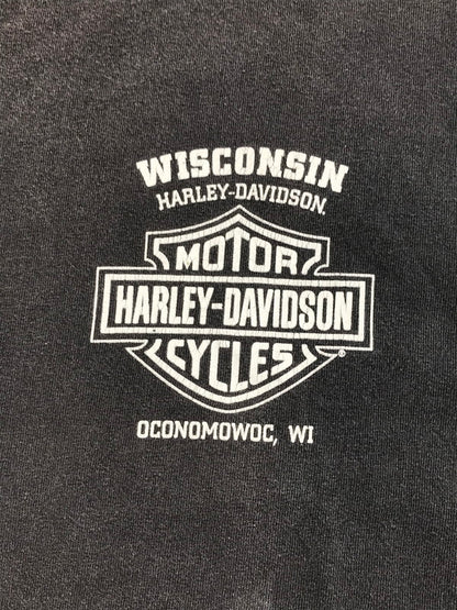 【現状渡し品】【メンズ】 HARLEY DAVIDSON ハーレーダビッドソン SKULL L/S TEE スカル ロングスリーブ Tシャツ 長袖Tシャツ 146-250803-na-23-tag サイズ：表記サイズなし 下記参照 カラー：チャコールグレー系 万代Net店