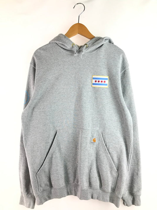 【中古品】【メンズ】 Carhartt カーハート LOOSE FIT MIDWEIGHT PULLOVER HOODIE TS0121-M ルーズフィット ミッドウェイト プルオーバー フーディー パーカー 147-250817-na-19-tag サイズ：M カラー：グレー 万代Net店