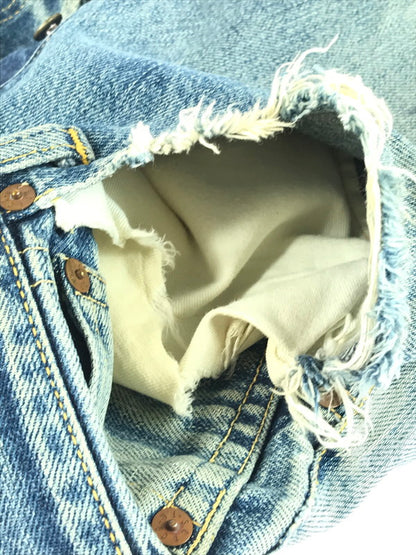 【ジャンク品】【メンズ】 EVISU エヴィス DENIM PANTS デニムパンツ ジーンズ ボタンフライ SCOVILL 隠しリベット 虎耳 156-250816-hi-23-tag サイズ：なし カラー：ライトインディゴ 万代Net店