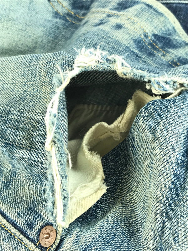 【ジャンク品】【メンズ】 EVISU エヴィス DENIM PANTS デニムパンツ ジーンズ ボタンフライ SCOVILL 隠しリベット 虎耳 156-250816-hi-23-tag サイズ：なし カラー：ライトインディゴ 万代Net店