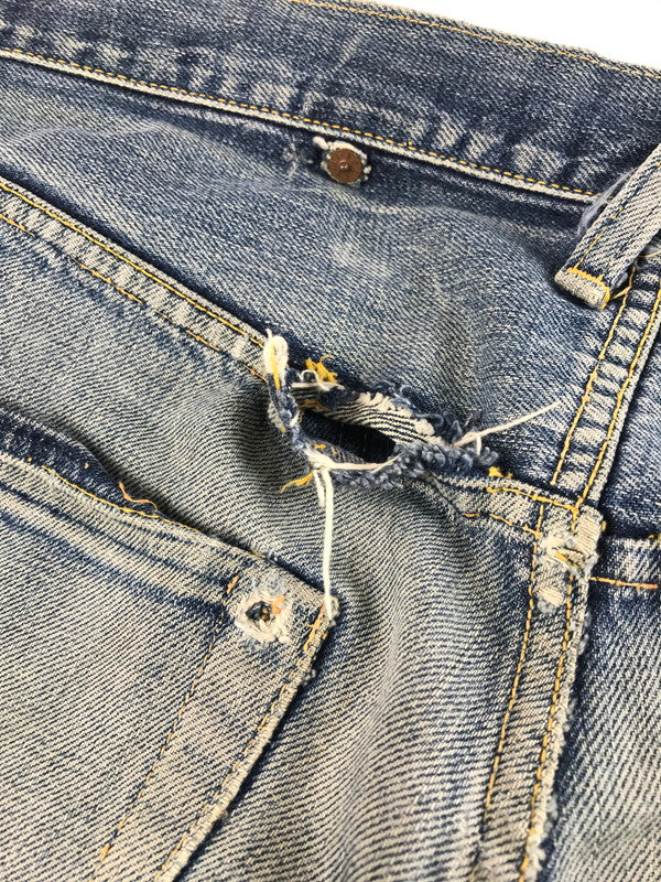 【ジャンク品】【メンズ】 EVISU エヴィス DENIM PANTS デニムパンツ ジーンズ ボタンフライ SCOVILL 隠しリベット 虎耳 156-250816-hi-23-tag サイズ：なし カラー：ライトインディゴ 万代Net店