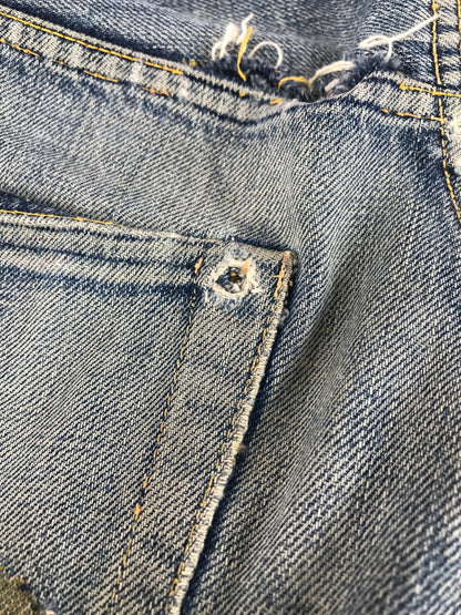 【ジャンク品】【メンズ】 EVISU エヴィス DENIM PANTS デニムパンツ ジーンズ ボタンフライ SCOVILL 隠しリベット 虎耳 156-250816-hi-23-tag サイズ：なし カラー：ライトインディゴ 万代Net店