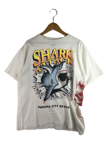 【中古品】【メンズ】 ALORE アローレ 90's MOVIE SHARK ATTACK T-SHIRT 90年代 ムービーシャーク アタック Tシャツ ヴィンテージ 半袖Tシャツ トップス 146-250808-rt-02-tag サイズ：L カラー：ホワイト 万代Net店