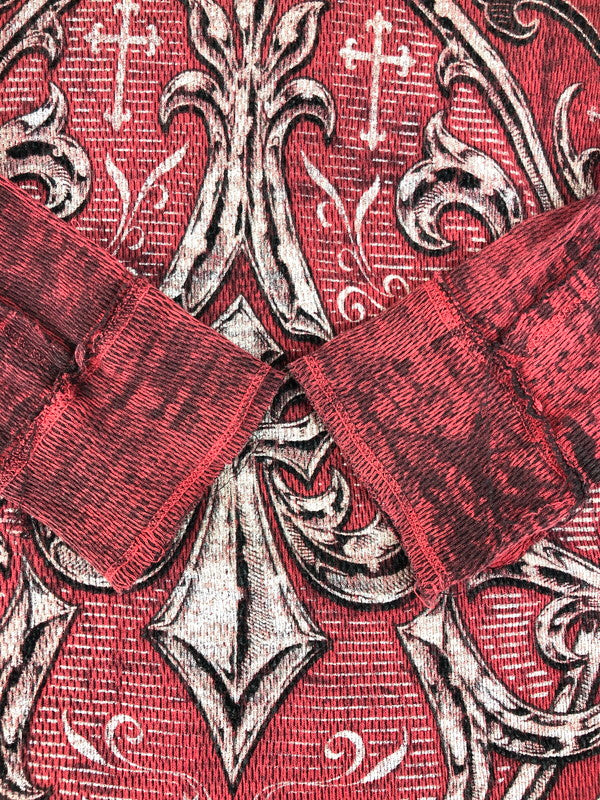 【中古品】【メンズ】 AFFLICTION アフリクション REVERSIBLE L/S THERMAL TEE リバーシブル ロングスリーブ サーマルTシャツ 長袖Tシャツ トップス 142-250808-rt-09-tag サイズ：L カラー：レッド系 万代Net店