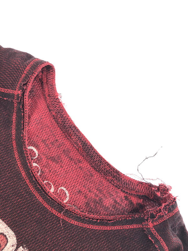 【中古品】【メンズ】 AFFLICTION アフリクション REVERSIBLE L/S THERMAL TEE リバーシブル ロングスリーブ サーマルTシャツ 長袖Tシャツ トップス 142-250808-rt-09-tag サイズ：L カラー：レッド系 万代Net店