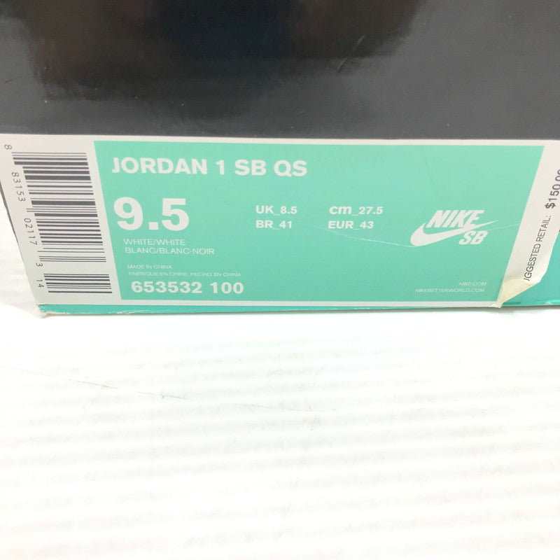 【中古品】【メンズ】 NIKE SB ナイキエスビー AIR JORDAN 1 HIGH LANCE MOUNTAIN WHITE 653532-100 エアジョーダン1 ハイランス マウンテン ホワイト スニーカー 靴 160-250813-rt-07-tag サイズ：27.5cm US9.5 カラー：LANCE MOUNTAIN WHITE/WHITE 万代Net店