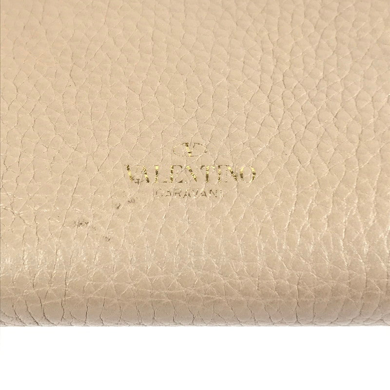 【中古品】【レディース】 VALENTINO GARAVANI ヴァレンティノ ガラヴァーニ ROCKSTUD WALLET WW2P0W06VSH ロックスタッズ 二つ折り財布 181-250810-na-16-tag カラー：ピンク 万代Net店
