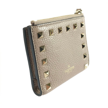 【中古品】【レディース】 VALENTINO GARAVANI ヴァレンティノ ガラヴァーニ ROCKSTUD WALLET WW2P0W06VSH ロックスタッズ 二つ折り財布 181-250810-na-16-tag カラー：ピンク 万代Net店