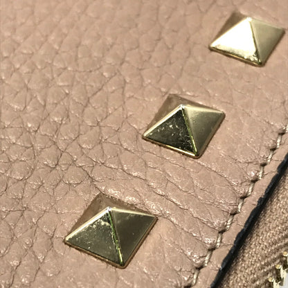 【中古品】【レディース】 VALENTINO GARAVANI ヴァレンティノ ガラヴァーニ ROCKSTUD WALLET WW2P0W06VSH ロックスタッズ 二つ折り財布 181-250810-na-16-tag カラー：ピンク 万代Net店