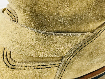 【中古品】【メンズ】 RED WING レッドウィング ASTM SUEDE ENGINEER BOOT 8268 初期タグ 先芯入りスウェード エンジニア ブーツ靴 164-250823-rt-04-tag サイズ：8 D カラー：ベージュ 万代Net店