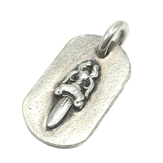 【中古品】【メンズ】 CHROME HEARTS クロムハーツ SMALL DAGGER DOGTAG スモール ダガー ドッグタグ ペンダントトップ アクセサリー 190-260209-na-01-tag カラー：シルバー 万代Net店