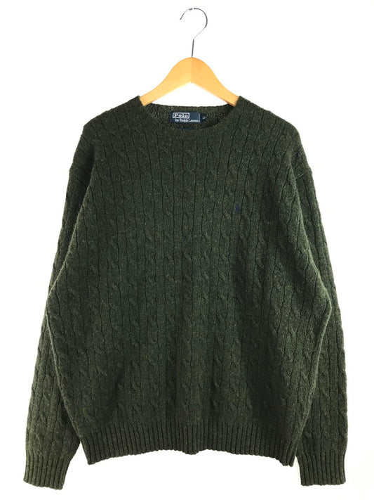 【現状渡し品】【メンズ】 POLO RALPH LAUREN ポロ・ラルフローレン ONE POINT LOGO SWEATER KR-RL-BA0700 ワンポイントロゴ ニット セーター トップス 146-250820-rt-02-tag サイズ：LL カラー：グリーン 万代Net店